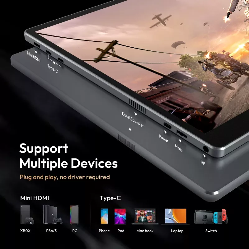 Por que você deve escolher um monitor portátil 1200P de 16 polegadas para trabalho e viagens?